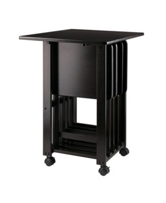 Sophia 5-Piece Wood Drop Leaf Top Snack Table Set