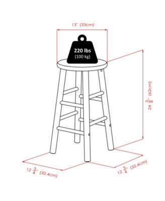 Huxton 2-Piece Wood Counter Stool Set