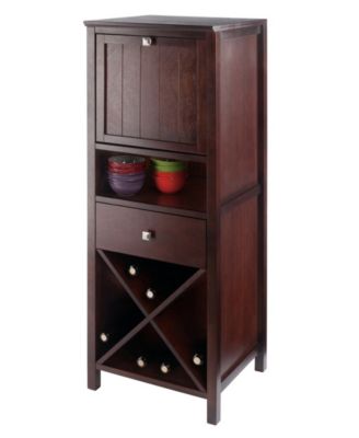 Brooke Jelly 47.44" Wood 4-Section Wine Storage Cupboard
