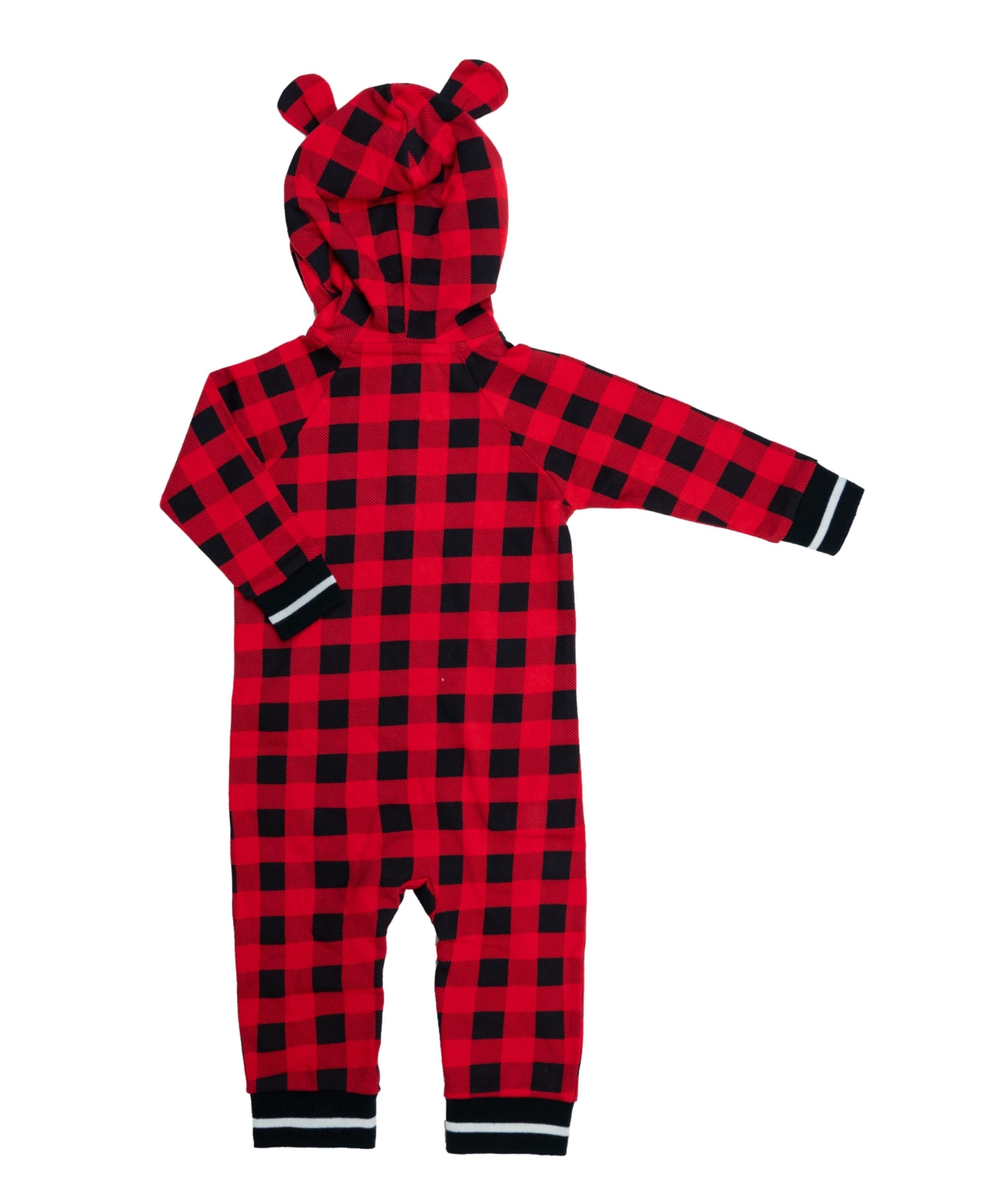 Snugabye Baby Boys Buffalo Plaid Hooded Jumpsuit