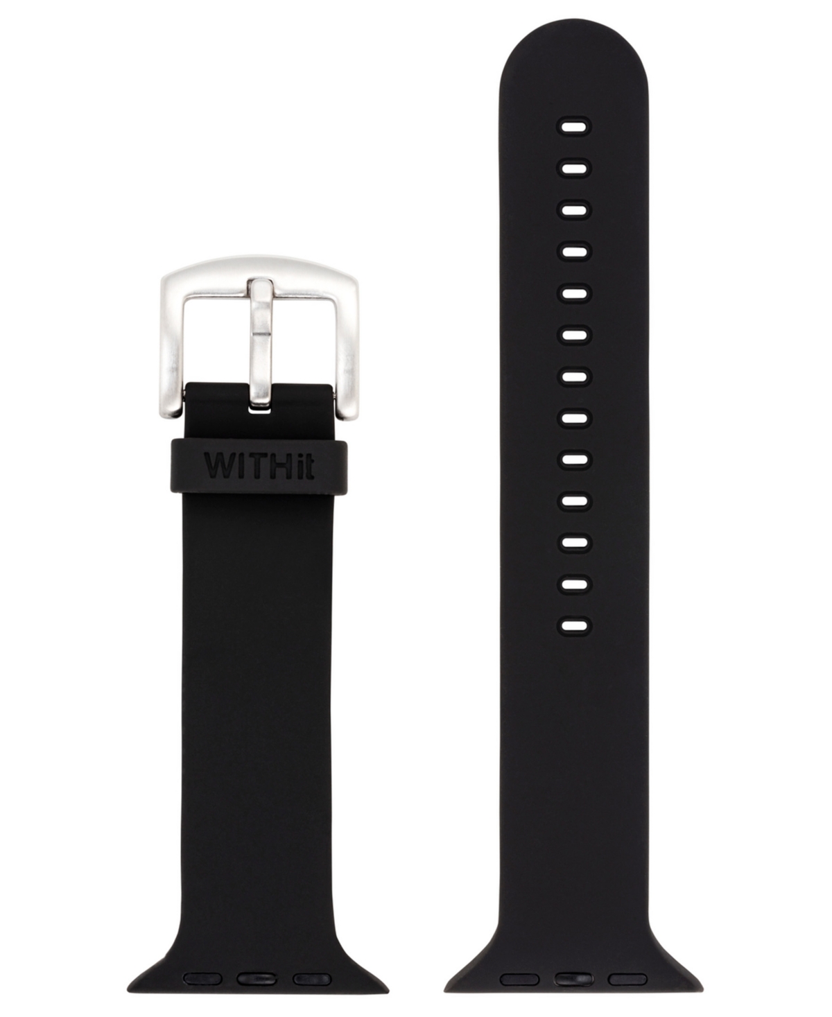 Shop Withit Black Smooth Silicone Band Compatible With 38/40/41mm Apple Watch