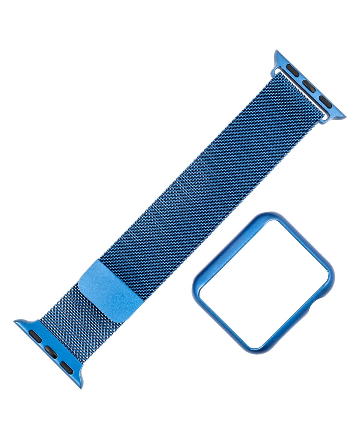 Blue Stainless Steel Mesh Band for Apple Watch, 42, 44, 45, Ultra 49mm - Blue