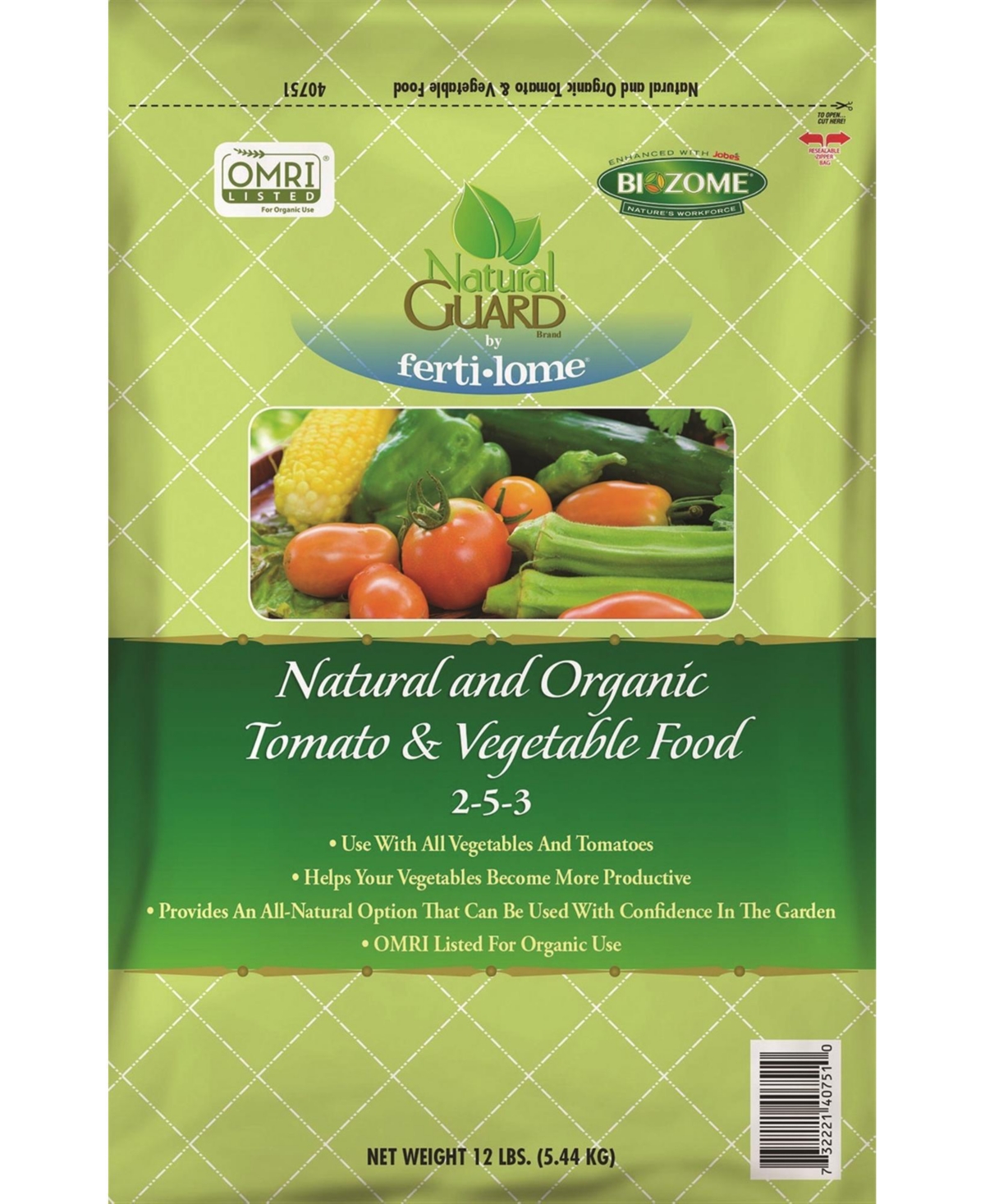 Organic Tomato and Vegetable Food 2-5-3, 12lbs - Open Miscellaneous