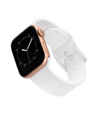 White Silicone Keeperless Band designed for Apple Watch&reg; 42mm (Series 10) & 38/40/41mm