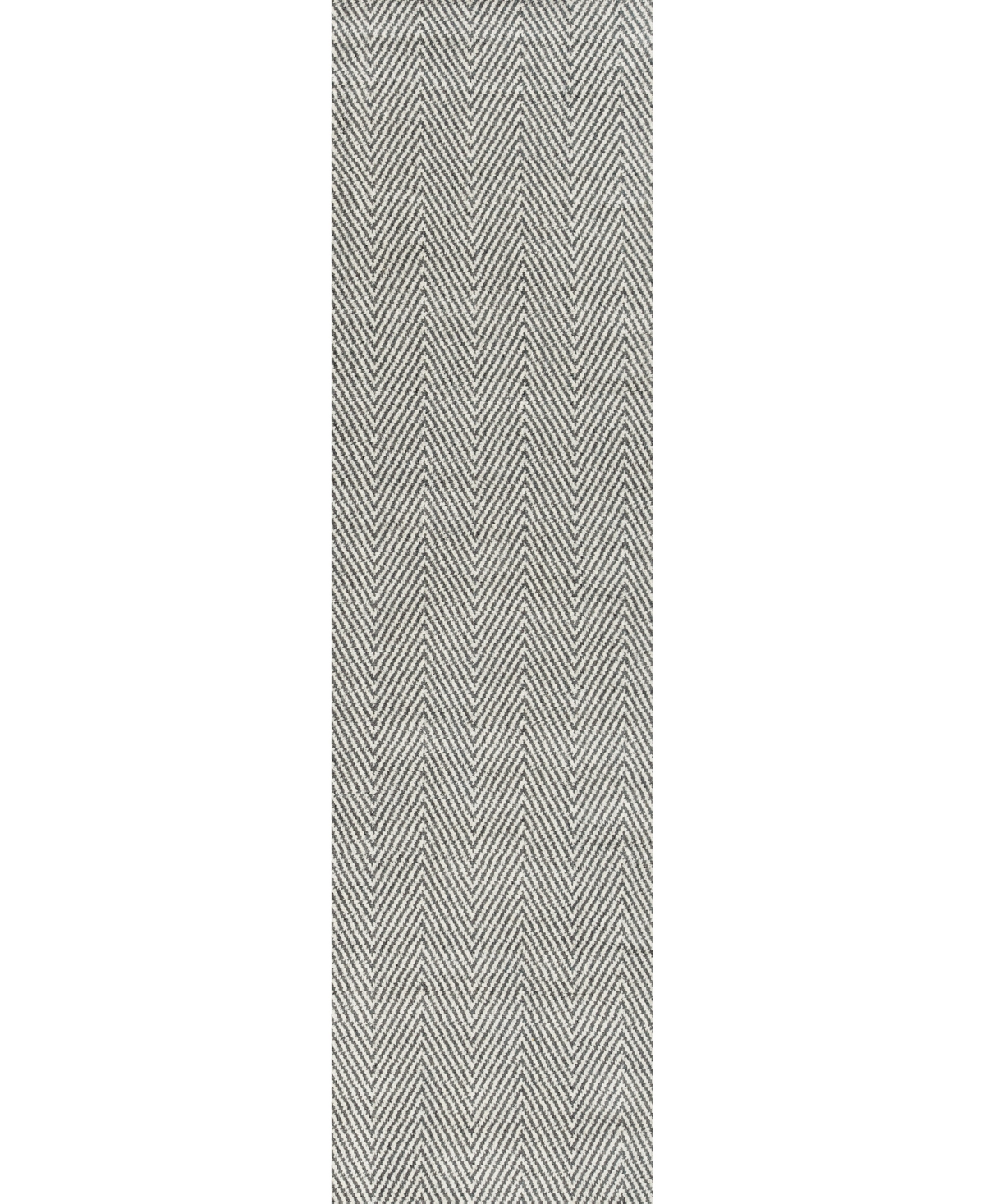 Km Home Miro 100 2'6" X 10' Runner Area Rug In Gray