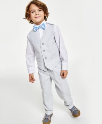 Nautica - Toddler Boys 4-Pc. Tinted Windowpane Vest Set