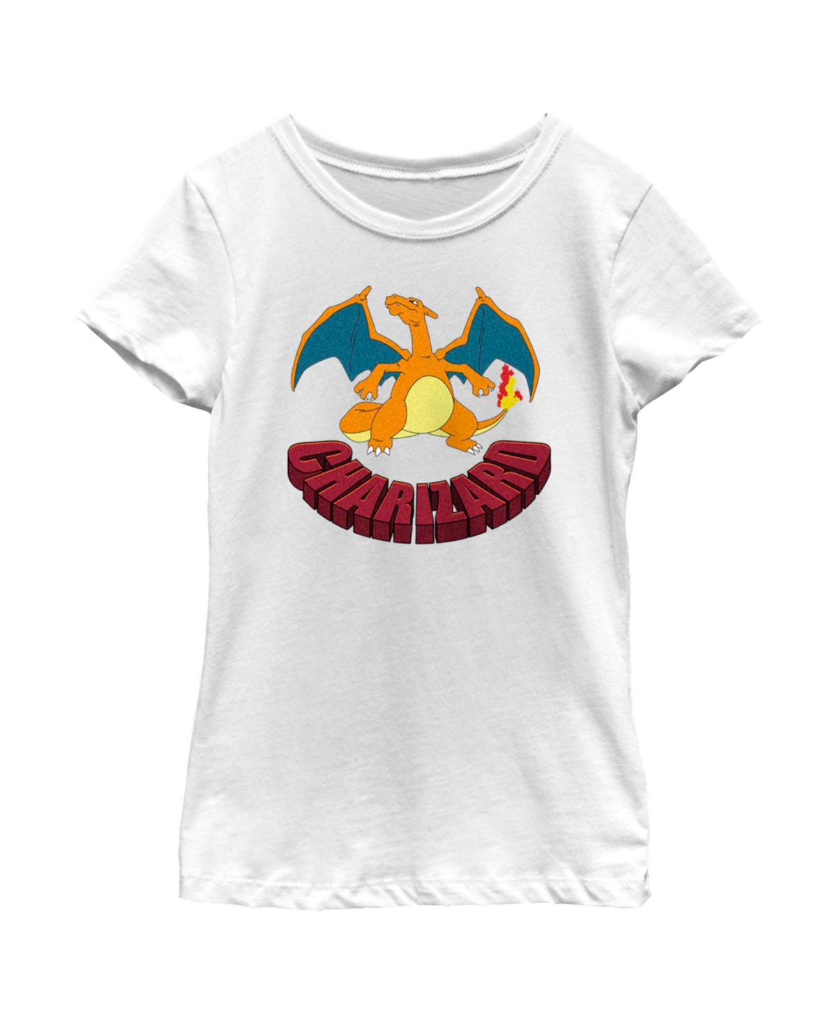 Nintendo Kids' Girl's Pokemon Charizard Portrait Child T-shirt In White