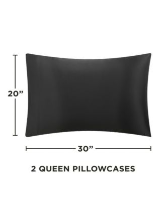 Satin 2 Piece Pillow Case Set, Queen