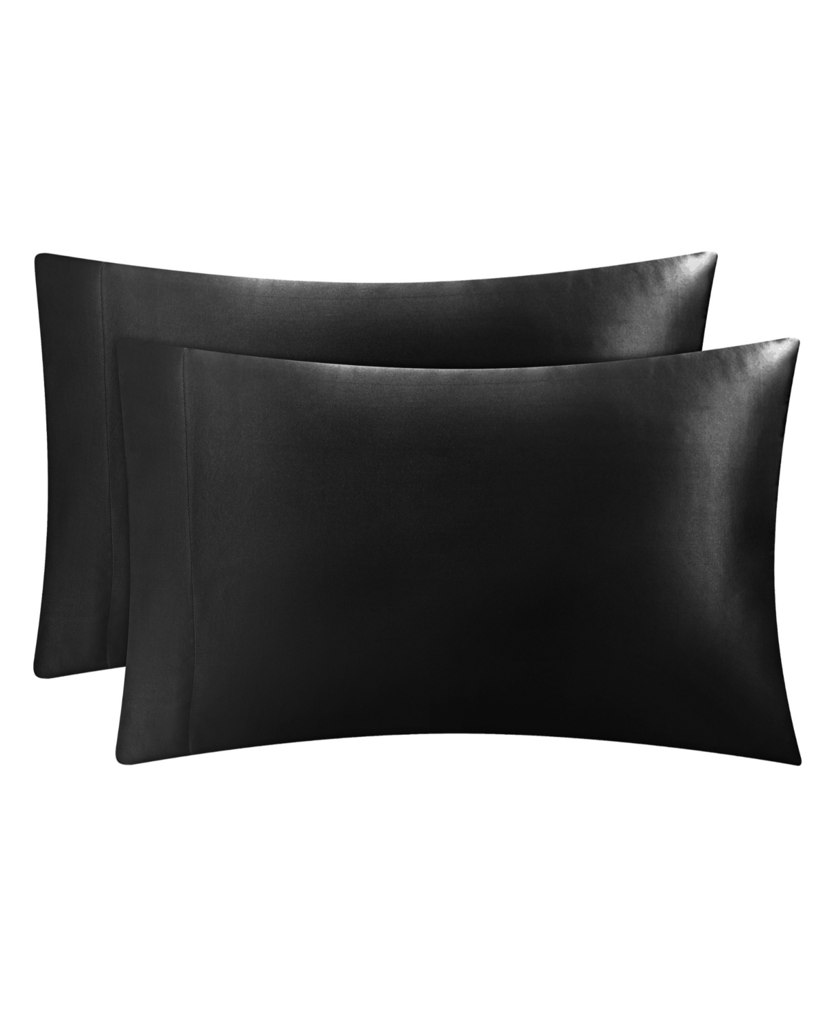 Juicy Couture Satin 2 Piece Pillow Case Set, Queen In Black