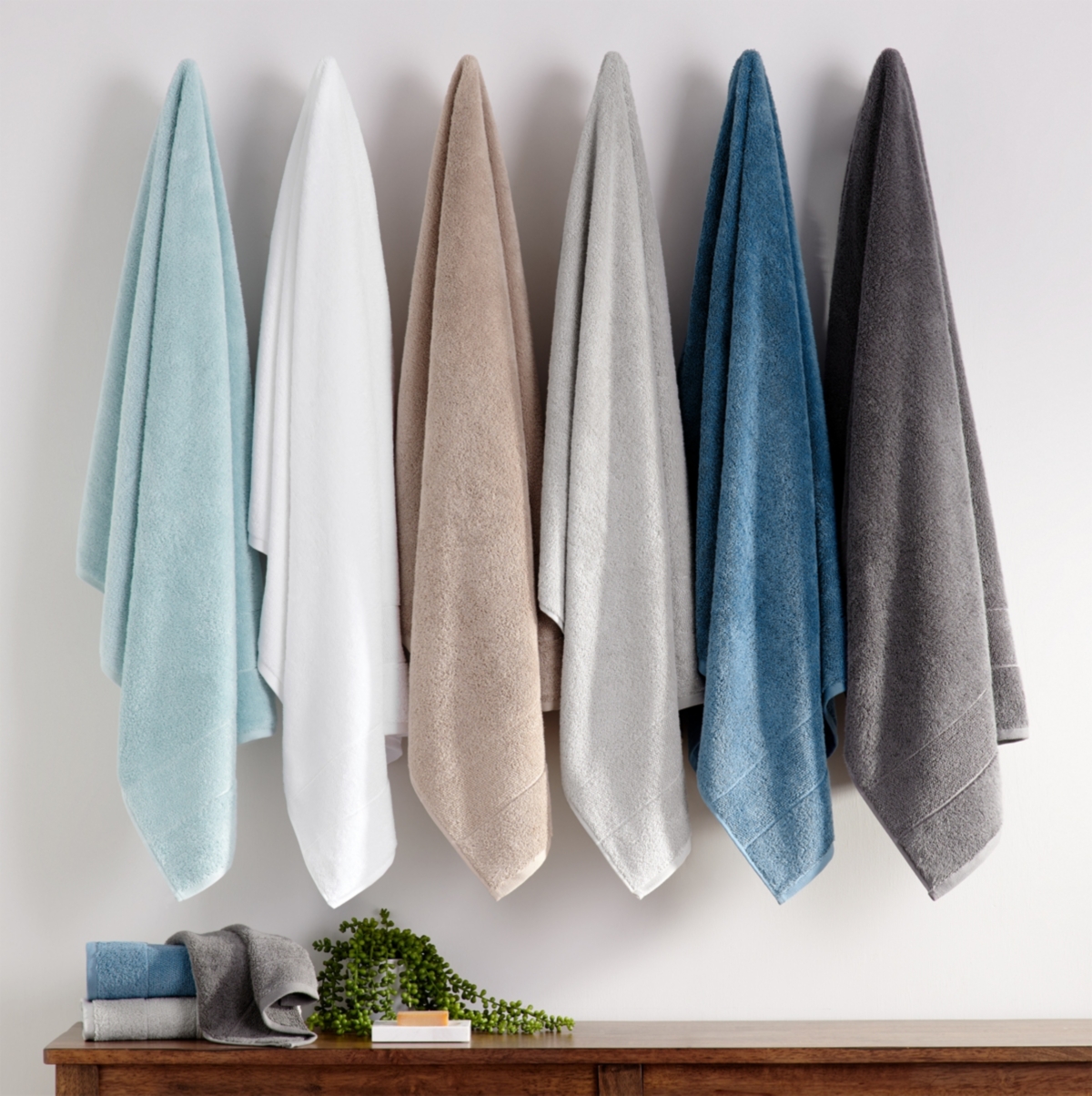 Aston and Arden Luxury Turkish Bath Towels, 2-Pack, Gsm, Extra Soft Plush, 30x60, Solid Color Options with Dobby Border
