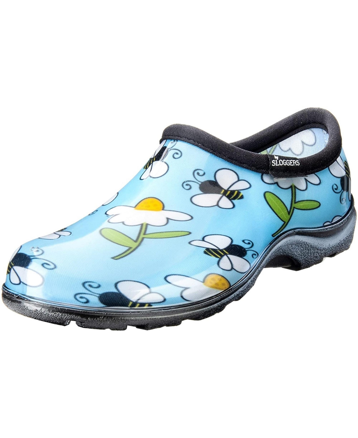 Womens Waterproof Comfort Shoes, Blue Bees Print, Size 6 - Multi
