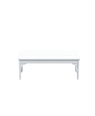 Backless All-Weather Outdoor Bench for Patio Garden