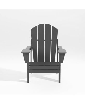 All-Weather Contoured Outdoor Poly Folding Adirondack Chair