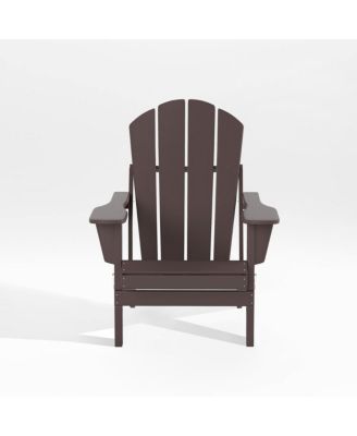 All-Weather Contoured Outdoor Poly Folding Adirondack Chair
