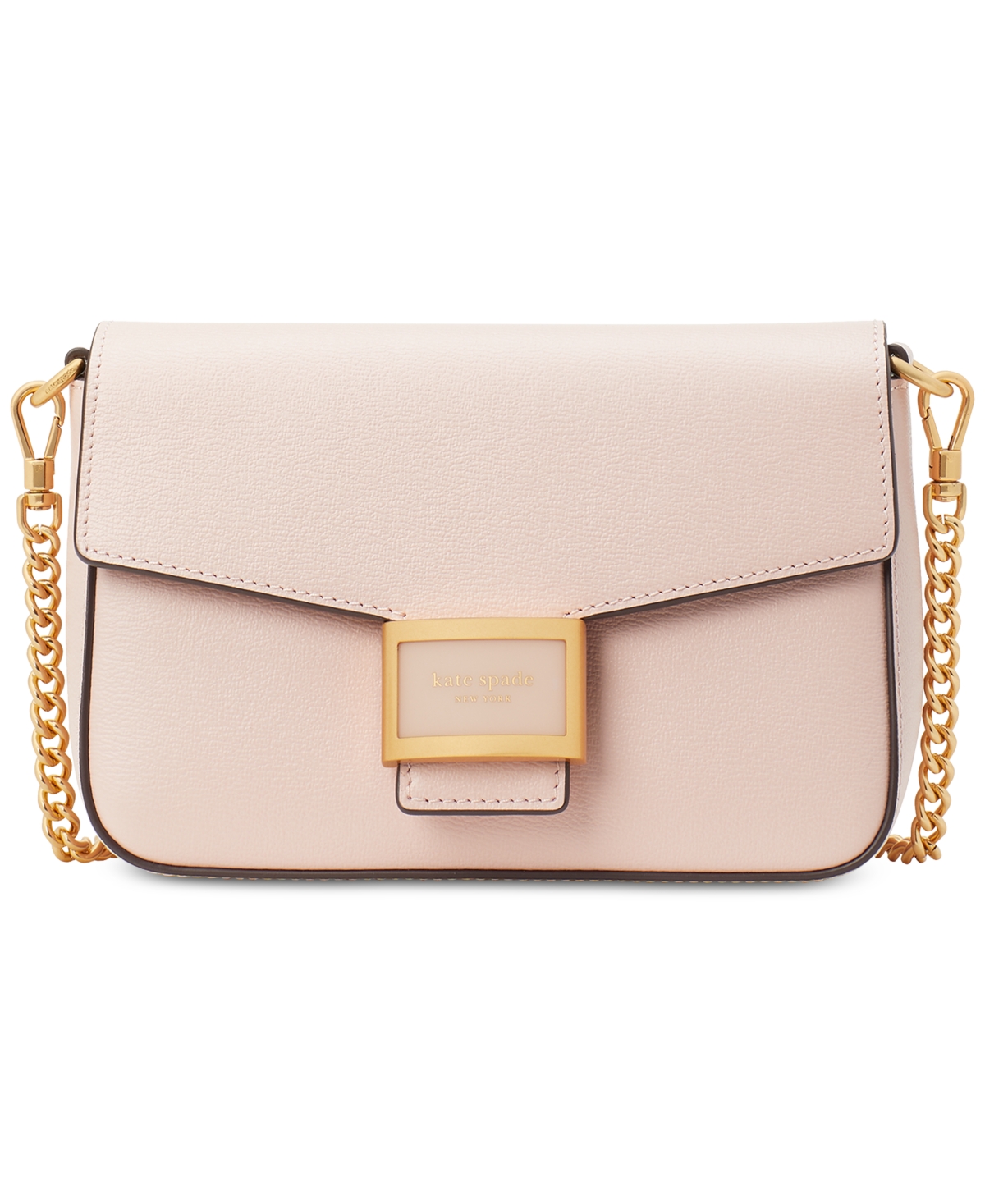 Kate Spade New York Katy Textured Leather Flap Chain Crossbody In Mochi ...
