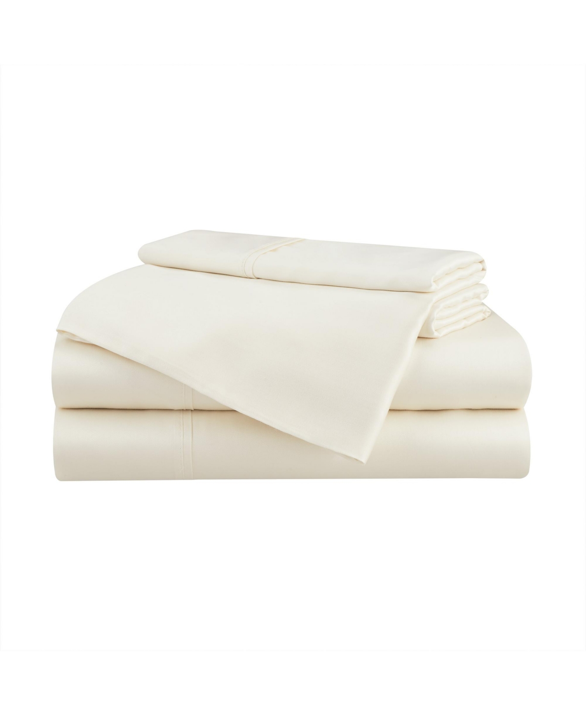 Aston And Arden Eucalyptus Sheet Set, (full Bed Size), 1 Flat Sheet, 1 Fitted Sheet, 2 Pillowcases, In Cream