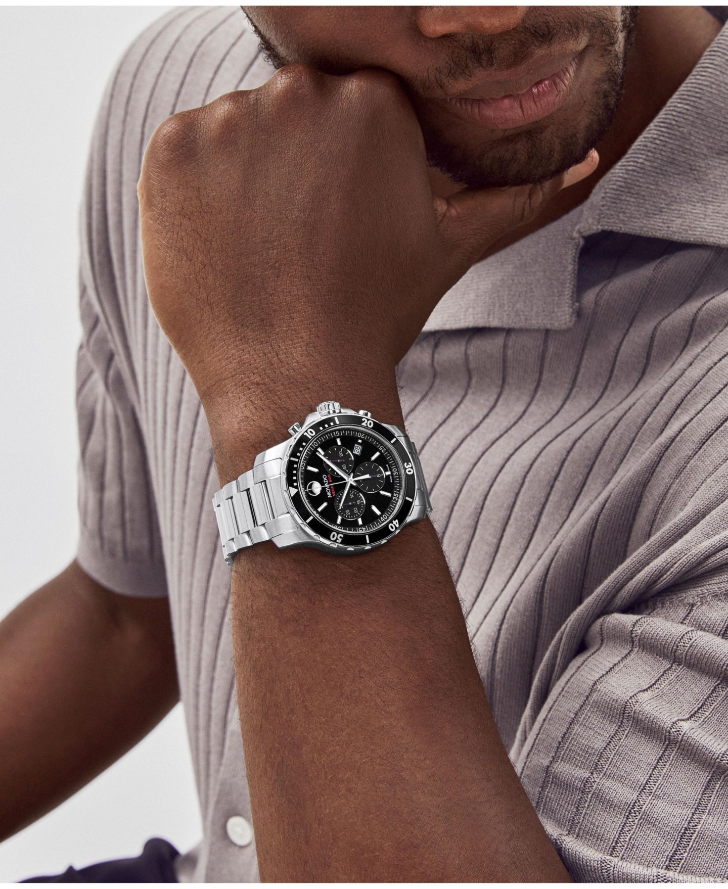 Мужские часы Movado Swiss Chronograph Series 800 Performance Steel Bracelet Diver Watch 42mm — фото 5