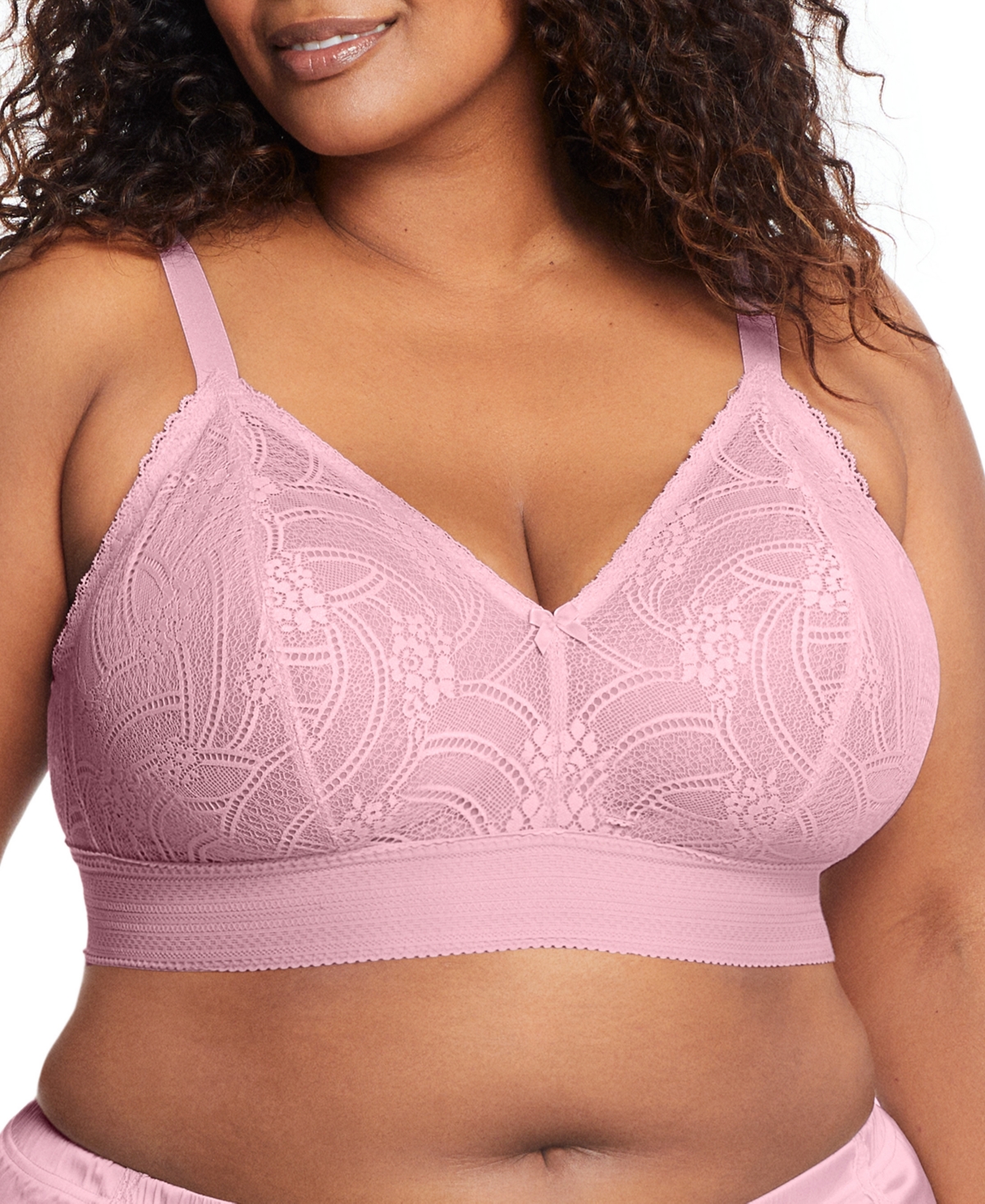 Glamorise Bramour Gramercy Luxe Lace Bralette In Mauve