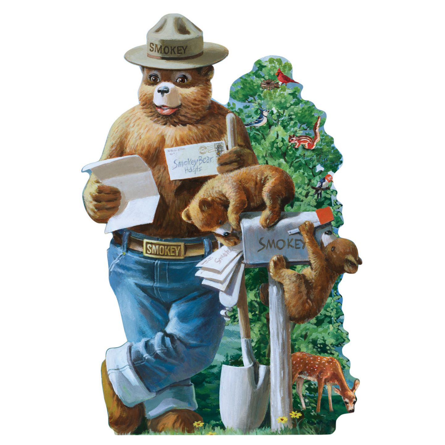 Детский пазл MasterPieces Puzzles Smokey Bear 36 Piece Shaped Floor Jigsaw Puzzle, Ages 3+, цвет: Разноцветный — фото 2