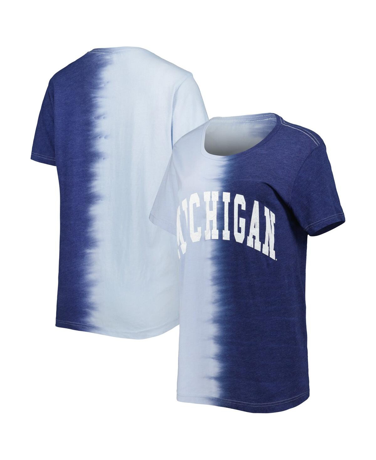 Shop Gameday Couture Women's  Navy Michigan Wolverines Find Your Groove Split-dye T-shirt