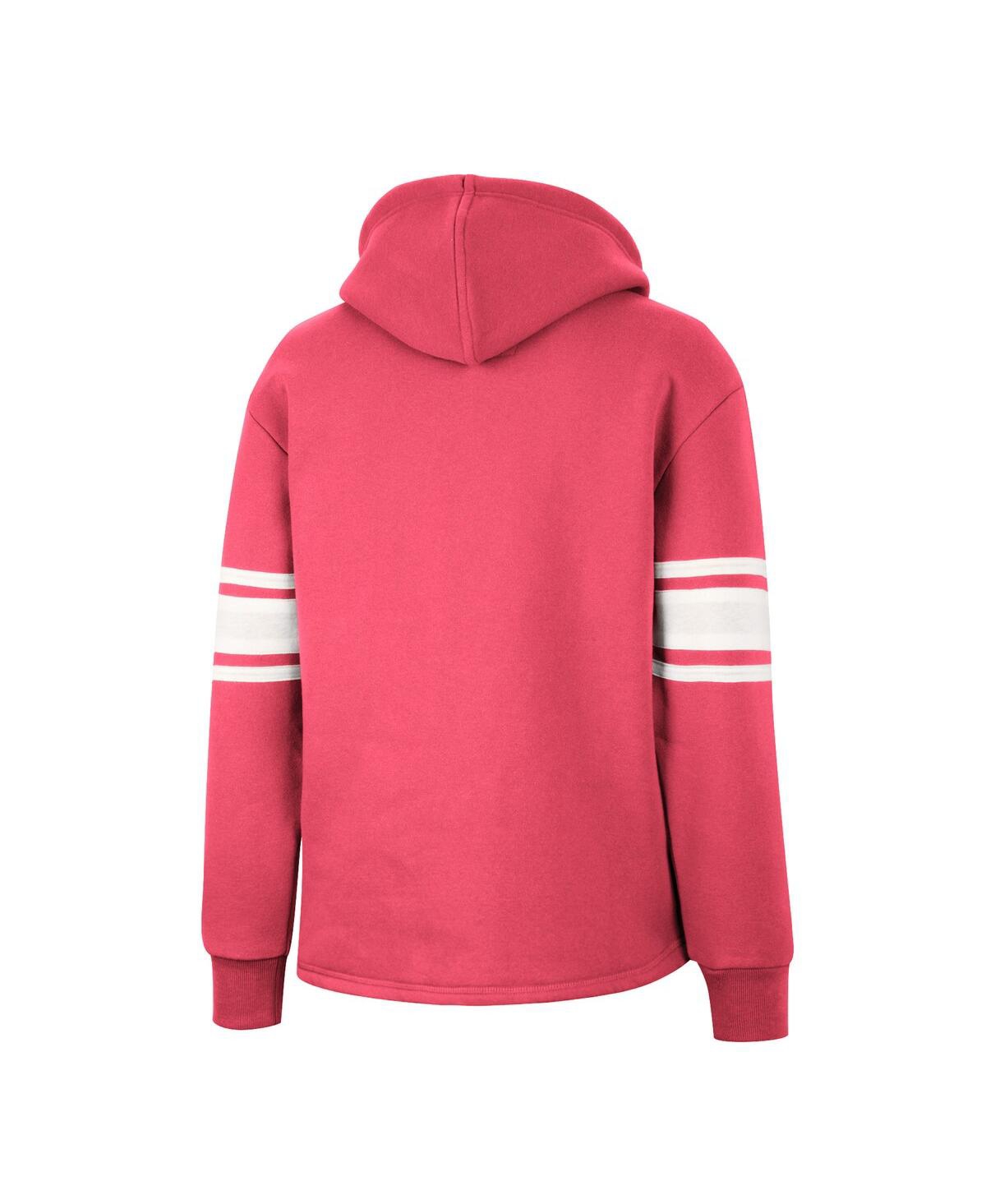 Shop Colosseum Women's  Scarlet Ohio State Buckeyes Mia Striped Full-snap Hoodie Jacket