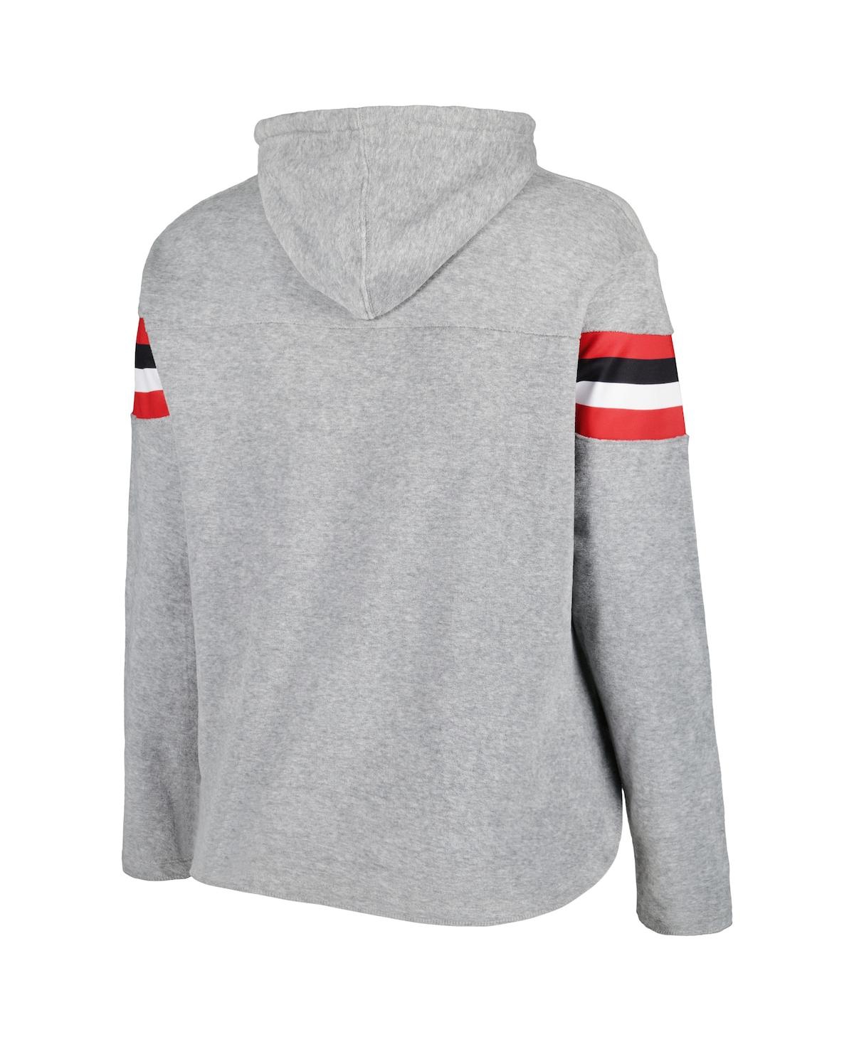Women's Scarlet Ohio State Buckeyes Plus Size Register Seam to Seam Pullover Hoodie - Scarlet