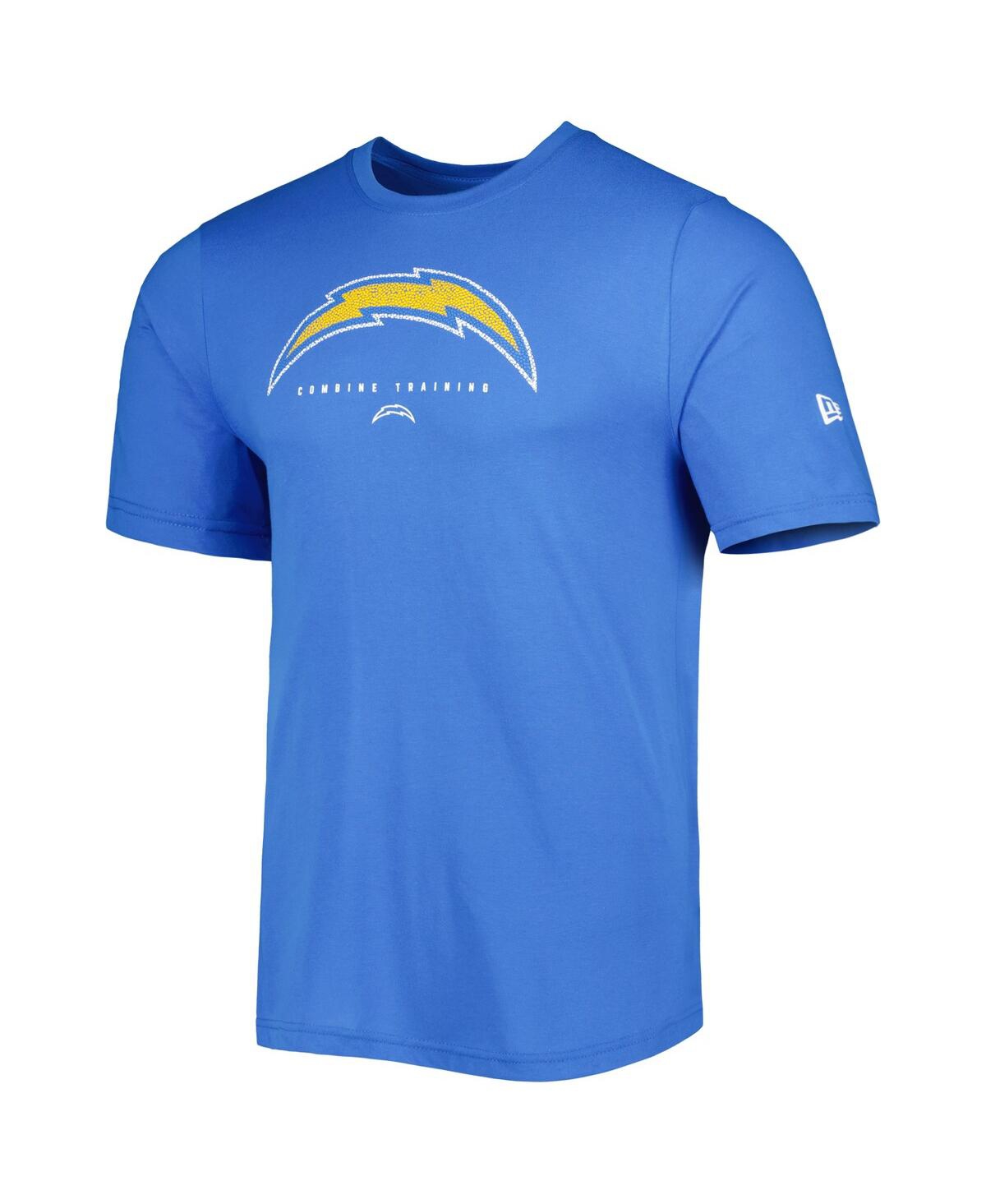 Shop New Era Men's  Powder Blue Los Angeles Chargers Combine Authentic Ball Logo T-shirt