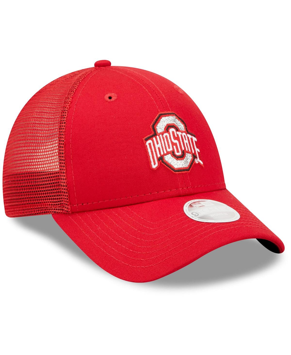 Shop New Era Women's  Red Ohio State Buckeyes 9fortyaâ Logo Spark Trucker Snapback Hat