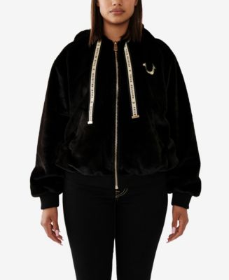 True Religion Women's Relaxed Faux Fur Jacket - Macy's