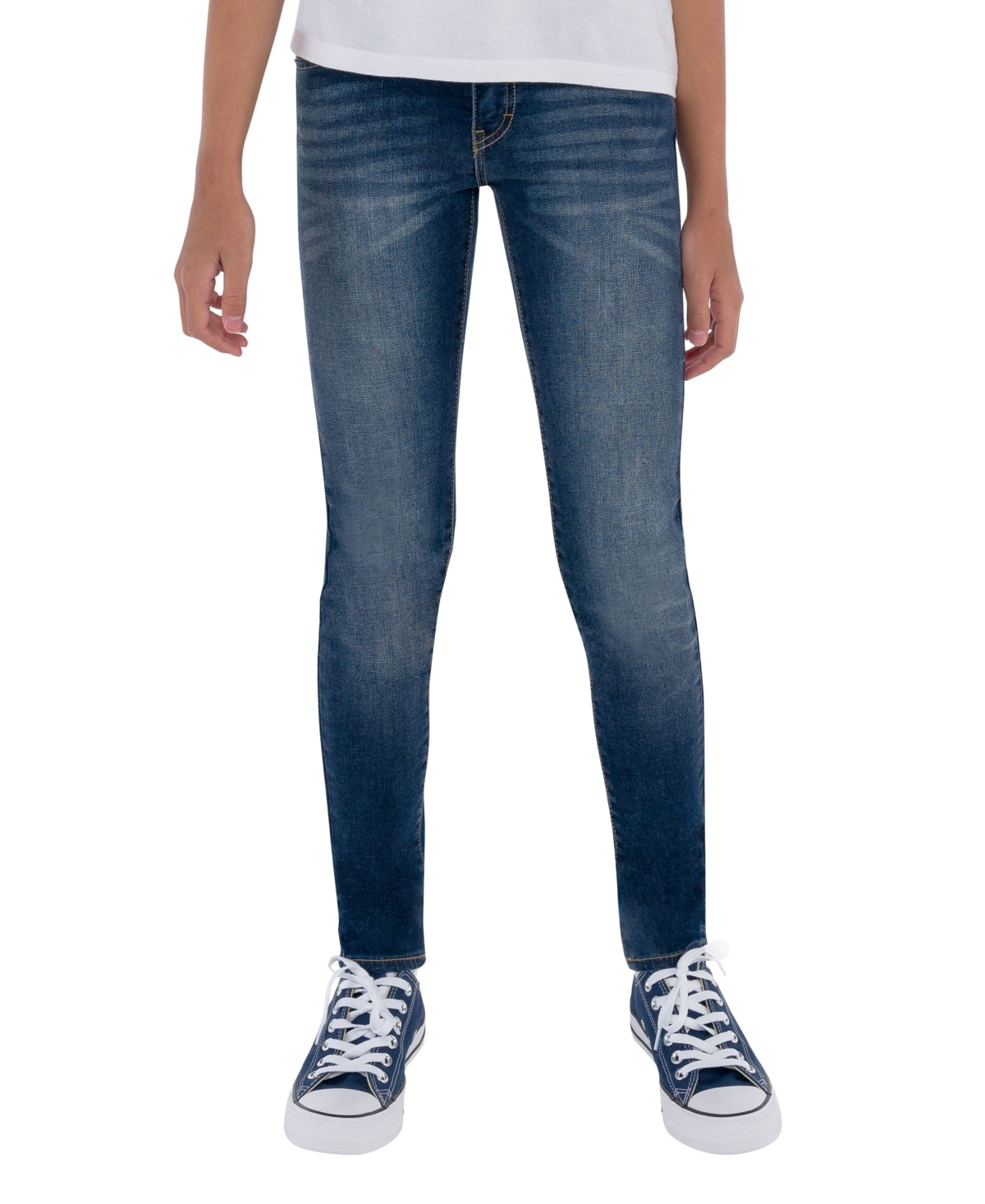 Levi's Big Girls 710 Super Skinny Jeans In Blue Asphalt