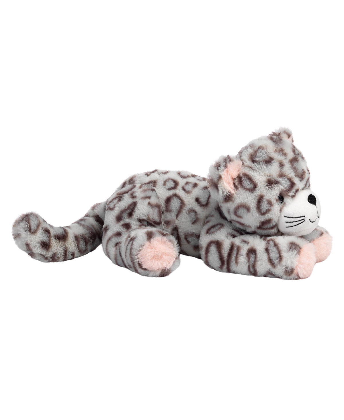 Lambs Ivy Happy Jungle Plush Leopard Stuffed Animal Toy -Gray - Cleo - Pink