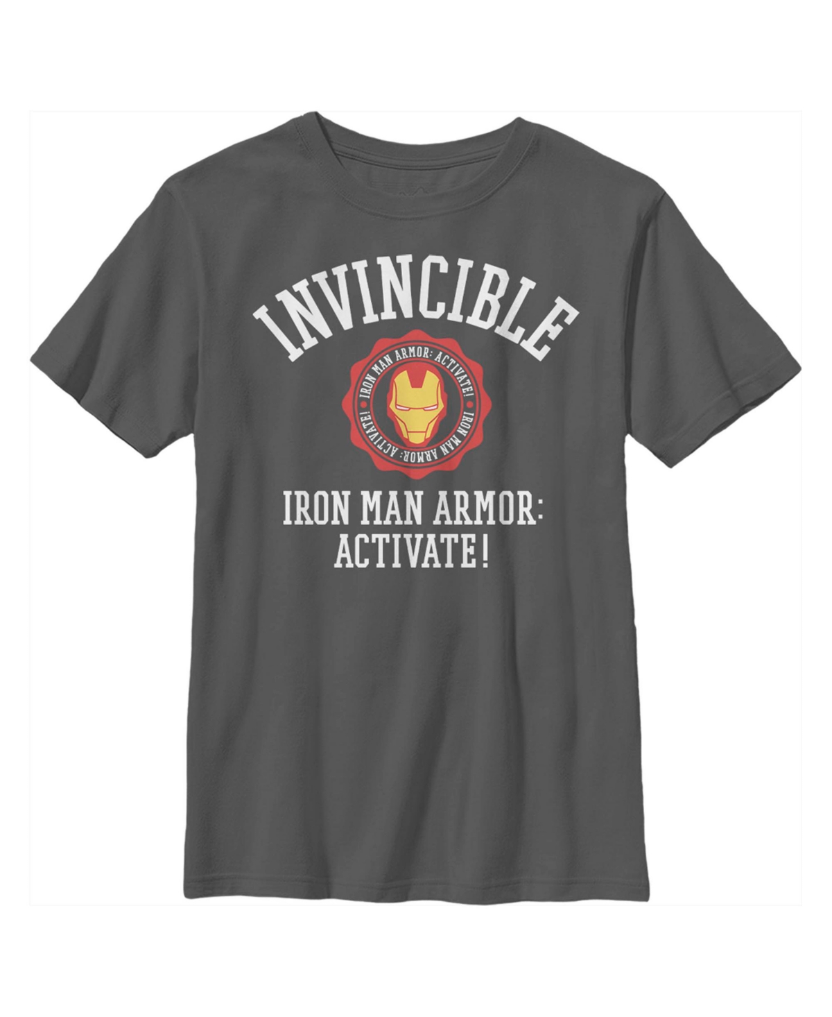 Marvel Kids' Boy's  Iron Man Armor Activate Child T-shirt In Charcoal