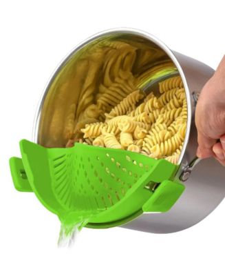 Kitchen Gizmo Snap N Strain Pot Strainer and Pasta Strainer - Adjustable  Silicon