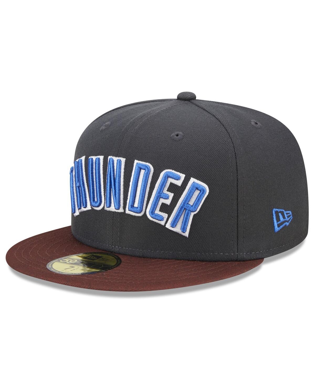 Shop New Era Men's  Gray Oklahoma City Thunder 2022/23 City Edition Official 59fifty Fitted Hat