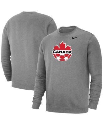 Men's Heather Gray Canada Soccer Fleece Pullover Sweatshirt