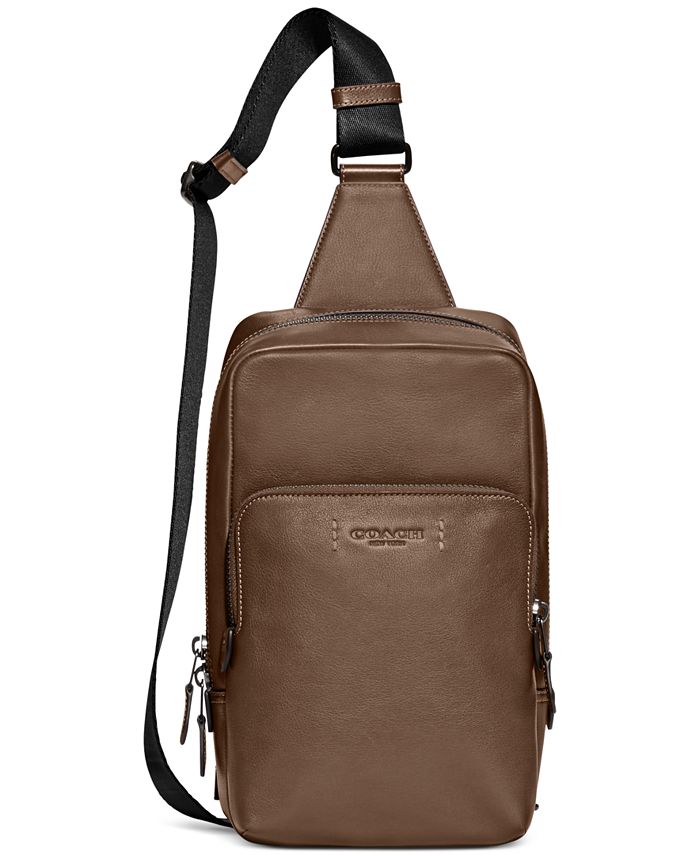 COACH Gotham Single-Strap Leather Sling Backpack & Reviews - All  Accessories - Men - Macy's