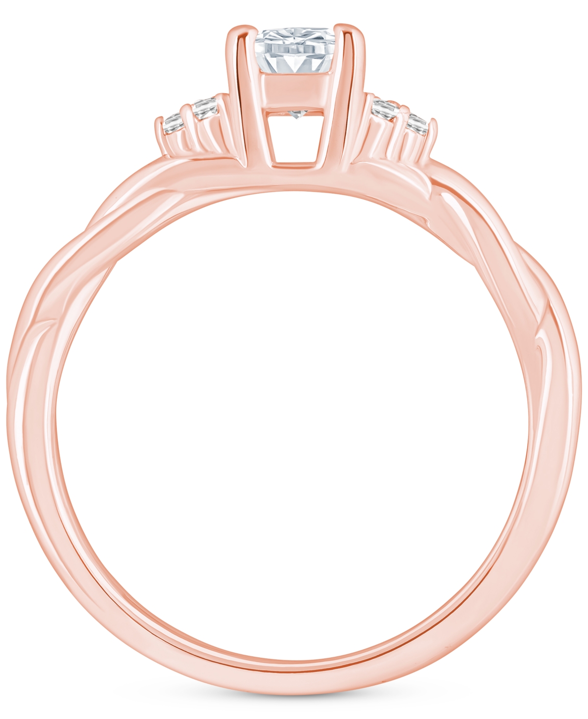 Diamond Twist Engagement Ring (1/2 ct. t.w.) in 14k White, Yellow or- Rose Gold