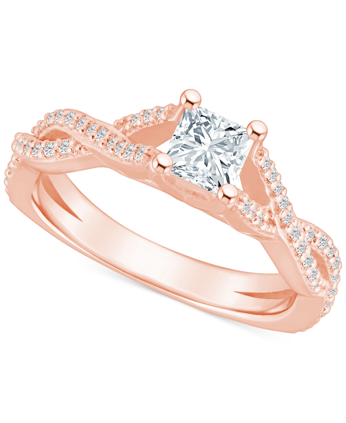 Macy's Diamond Princess Engagement Ring (3/4 Ct. T.w.) In 14k White, Yellow Or Rose Gold