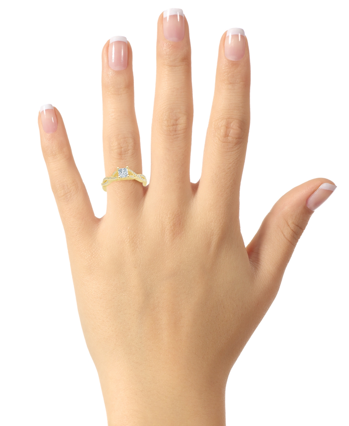 Diamond Princess Engagement Ring (3/4 ct. t.w.) in 14k White, Yellow or Rose Gold