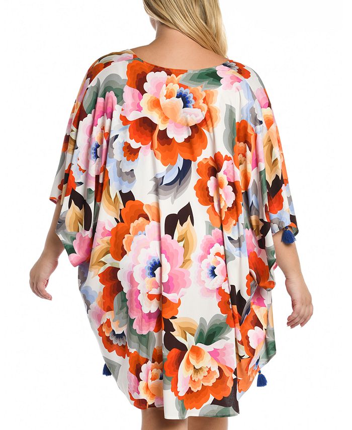 La Blanca Plus Size Floral Rhythm Kimono CoverUp Macy's