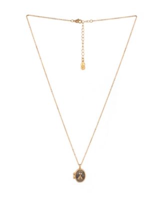 Charged Stone Locket Necklace - Labradorite 50$