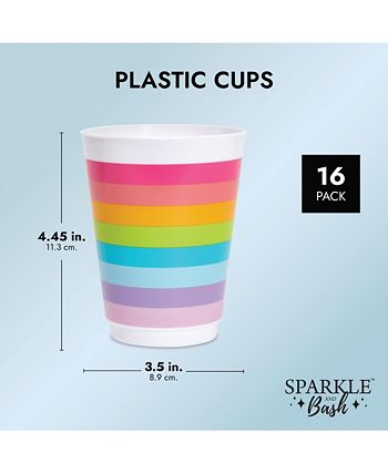  Sparkle and Bash 24 Pack Plastic Christmas Cups for