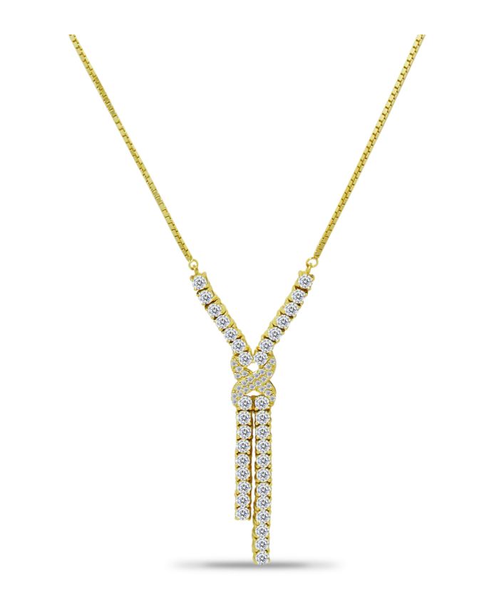 Cubic Zirconia Infinity Frontal Drop Adjustable Necklace (6.6 ct. t.w.)