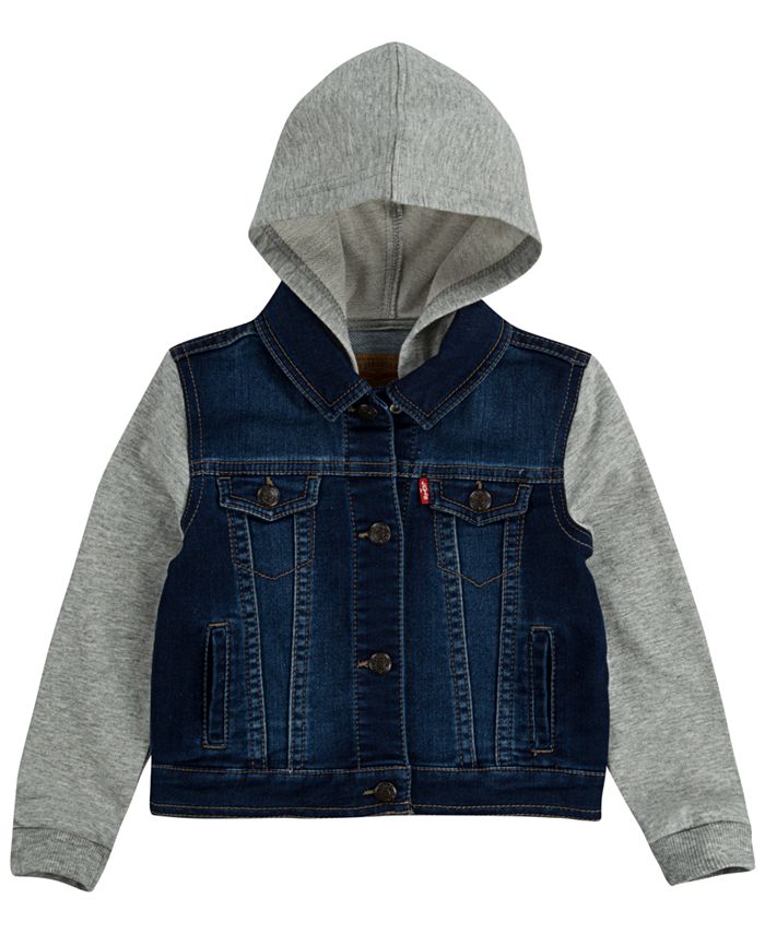 Levi's Baby Boys French Terry Sleeve Trucker Jacket & Reviews - Coats &  Jackets - Kids - Macy's