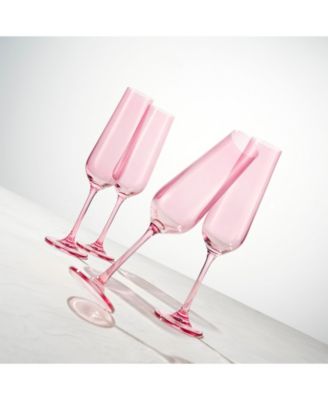 Sheer Champagne Flutes, Set of 4
