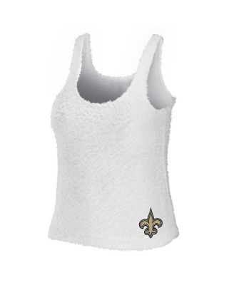 Women's Cream New Orleans Saints Cozy Scoop Neck Tank Top Pants Sleep Set