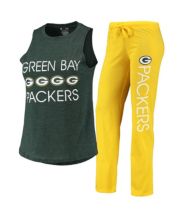 Women's Concepts Sport Green Green Bay Packers Gauge Allover Print Knit  Thong