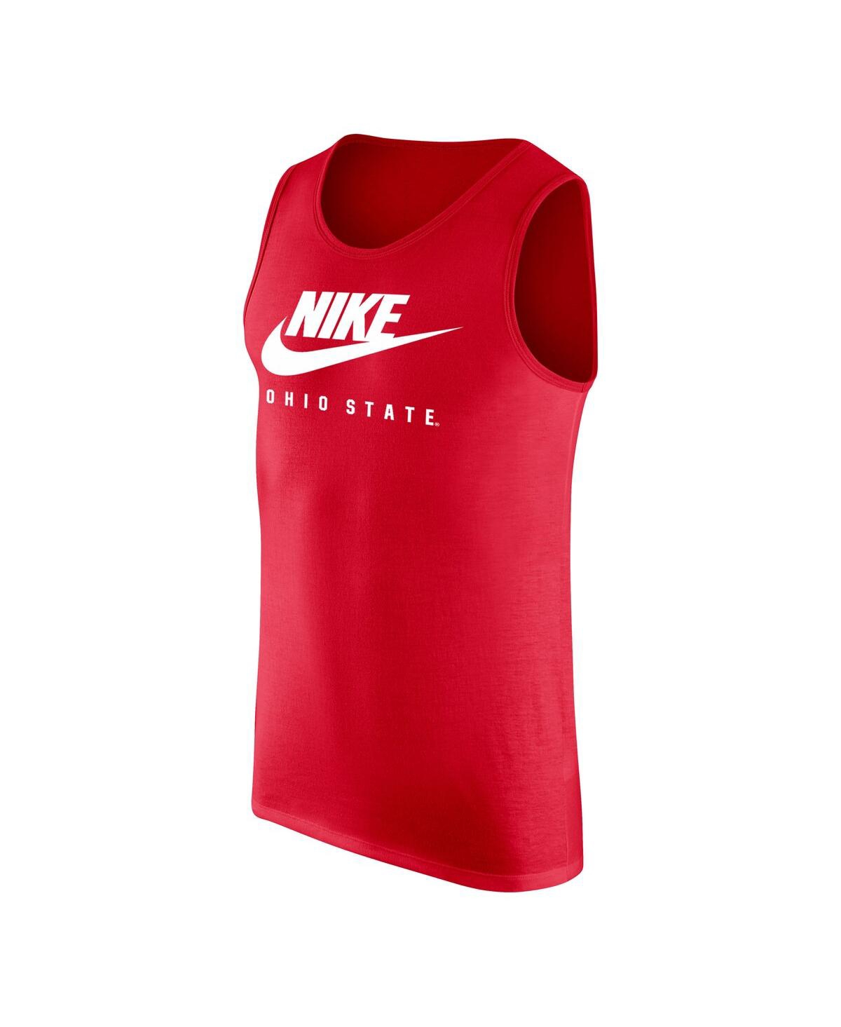 Shop Nike Men's  Scarlet Ohio State Buckeyes Futura Performance Scoop Neck Tank Top