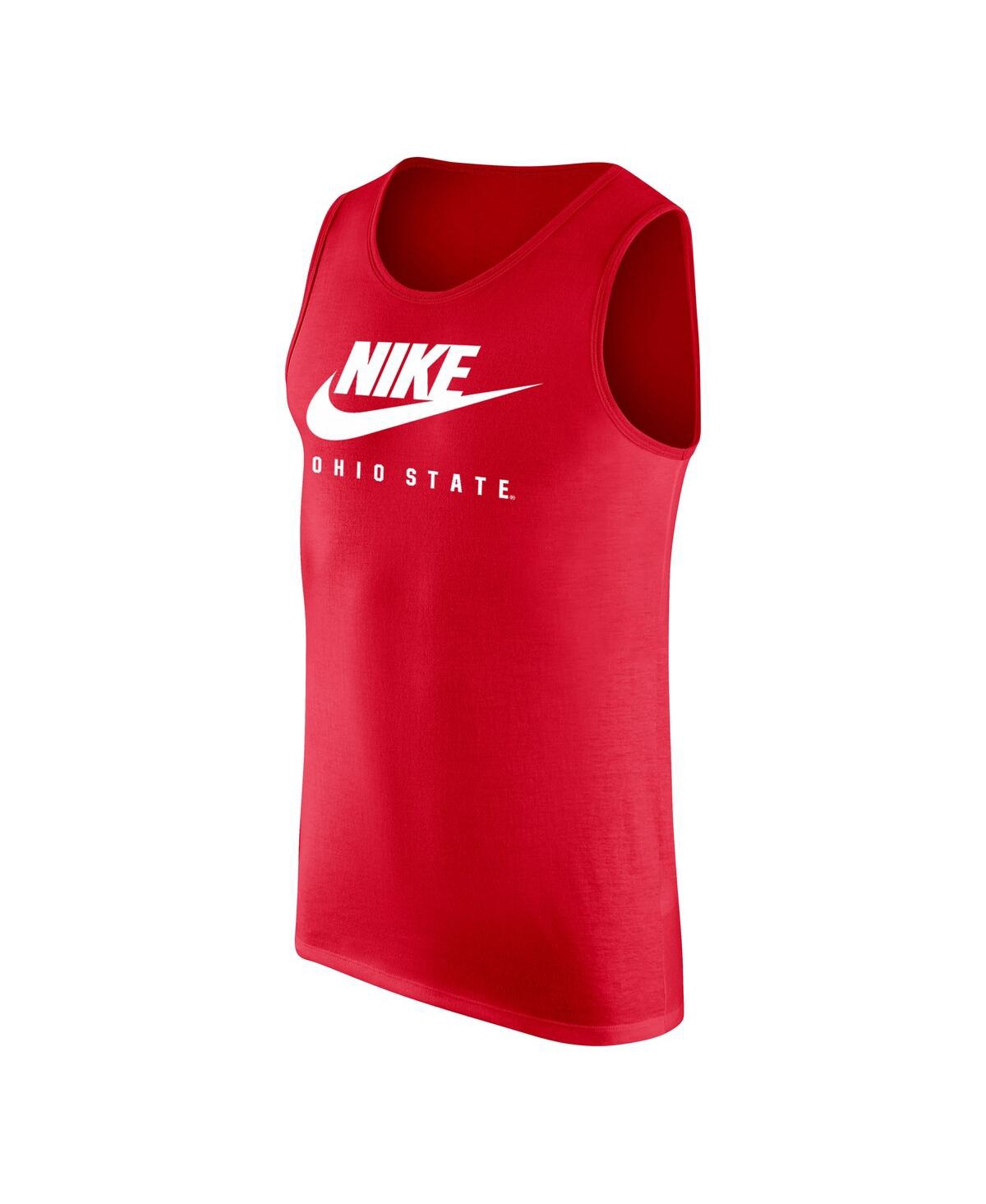 Men's NikeOhio State Buckeyes Futura Performance Scoop Neck Tank Top - Scarlet