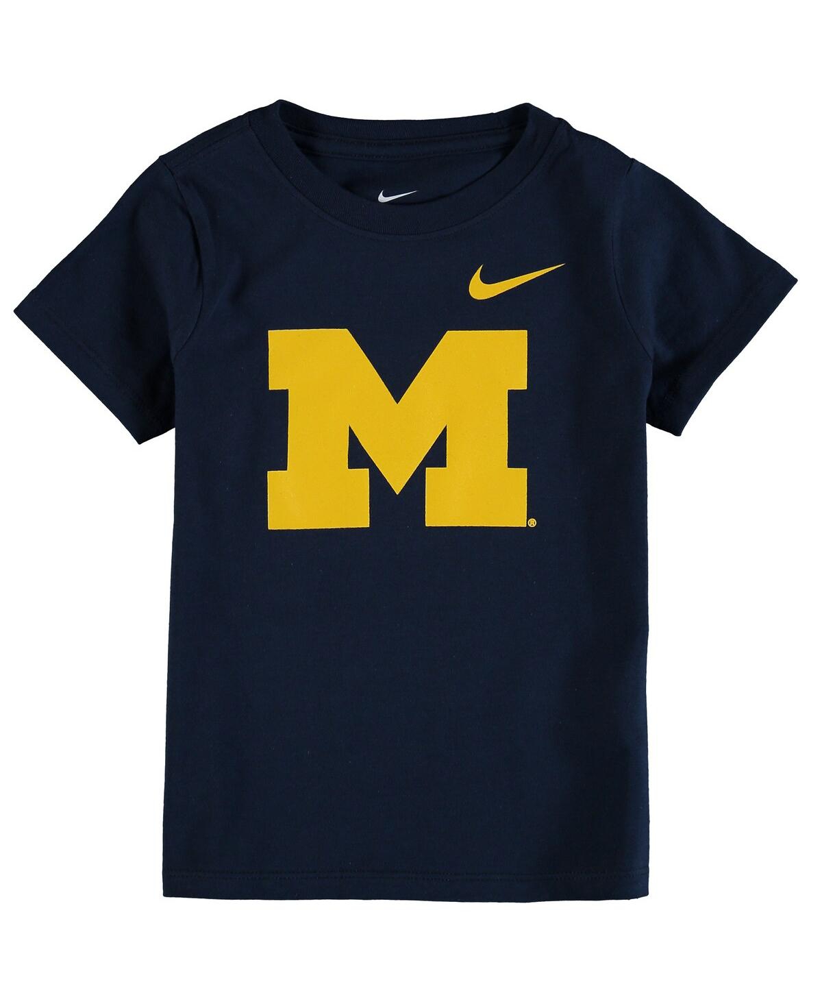 Nike Babies' Toddler Boys And Girls  Navy Michigan Wolverines Logo T-shirt